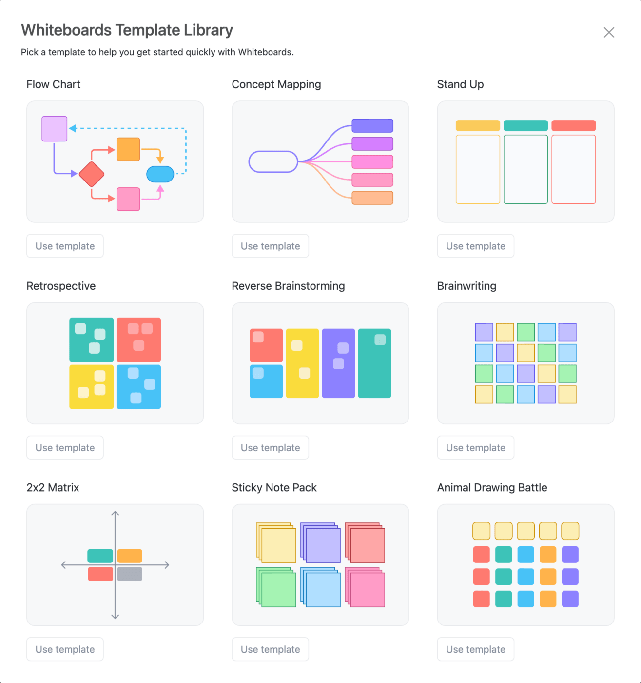 ClickUp Whiteboard Templates